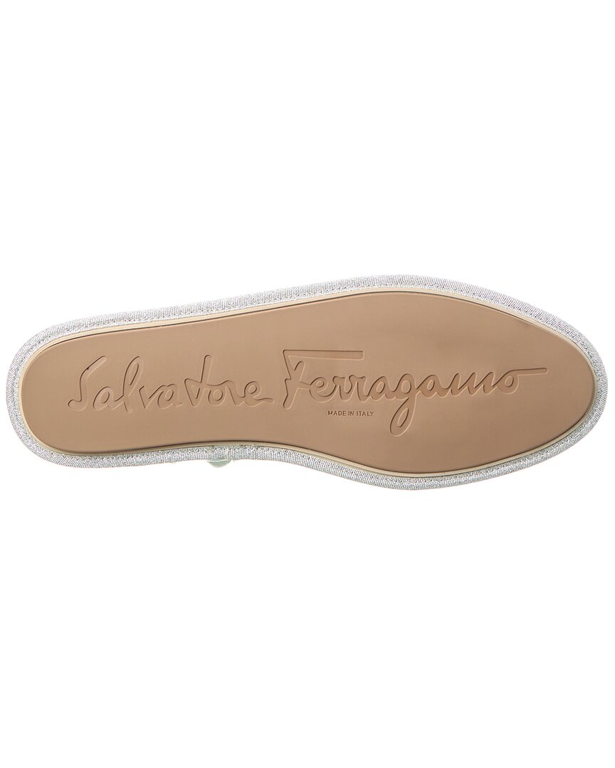 Ferragamo Varina Voy кожаные балетки Salvatore Ferragamo, металлик — фото 4