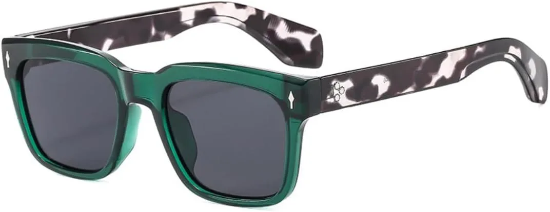 

Ретро-модные солнцезащитные очки для женщин и мужчин, классический винтажный стиль, защита от УФ-излучения UV400, для активного отдыха на природе VFDHN, Green Leopard