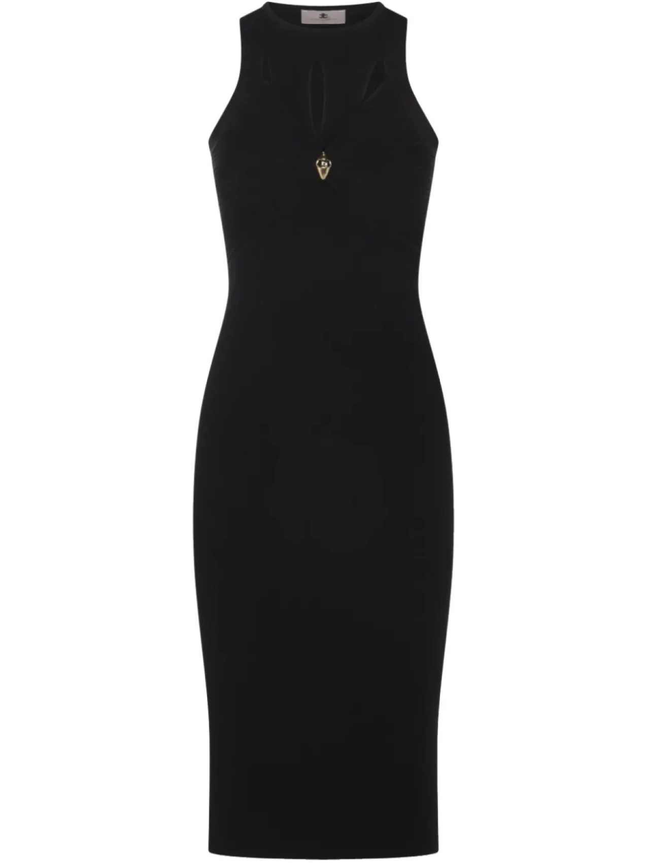 

Платье миди с вырезом Elisabetta Franchi, черный