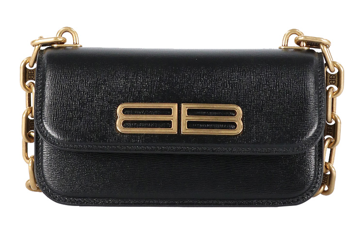 

Женская кожаная сумка Gossip XS через плечо черная Balenciaga