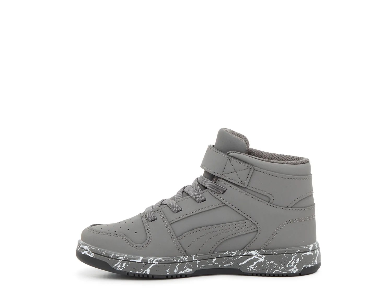 Кроссовки Puma Rebound Layup NBK MS V PS High-Top Sneaker - Kids', серый — фото 3