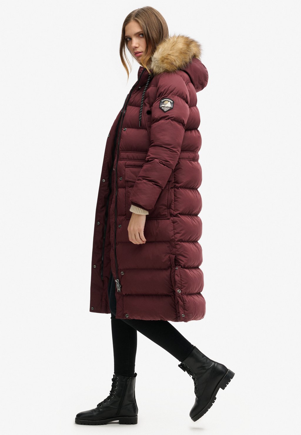 Пуховое пальто EVEREST FAUX FUR Superdry, фиолетовый — фото 2
