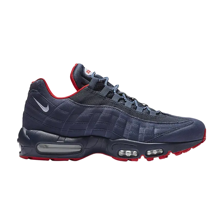 

Кроссовки Nike Air Max 95 Premium 'Navy Red', синий