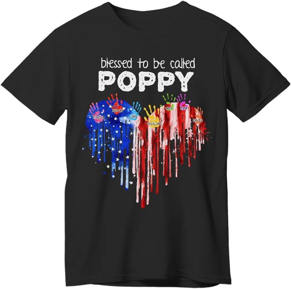Футболка для мужчин Blessed to Be Called Poppy с принтом