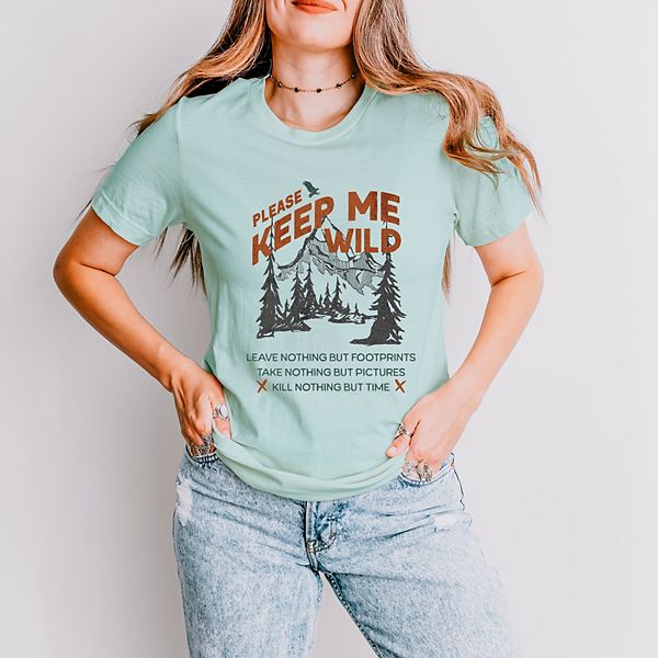 

Футболка с коротким рукавом Keep Me Wild Simply Sage Market, Seafoam