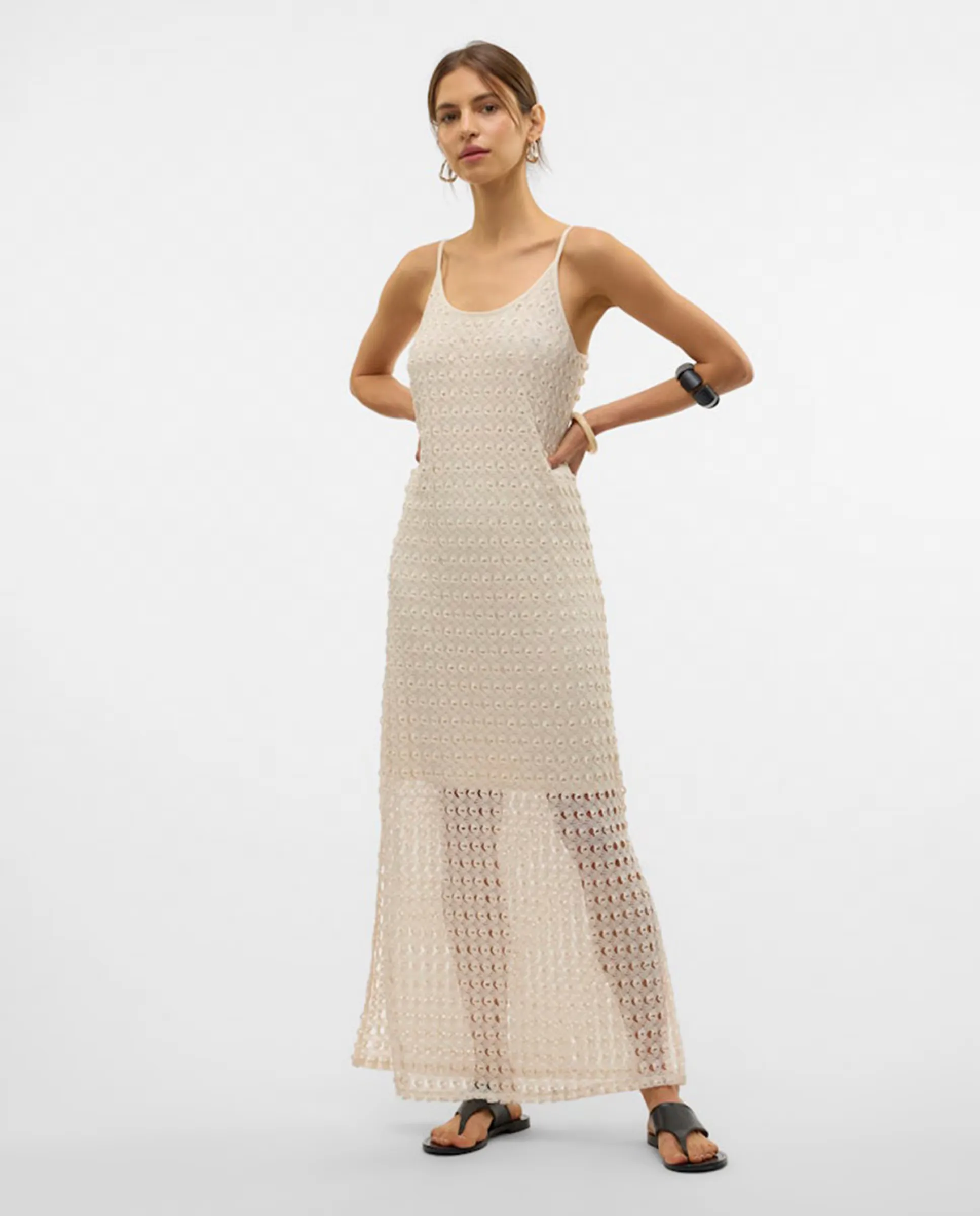 

Длинное платье крючком Vero Moda, белый