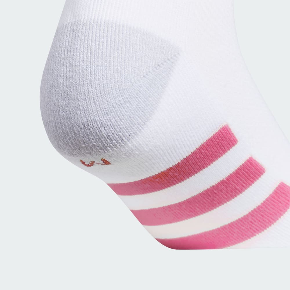 Носки Adidas Athletic Cushioned 6-Pack Crew Socks Kids, цвет White/Clear Onix Melange/Pulse Magenta — фото 4