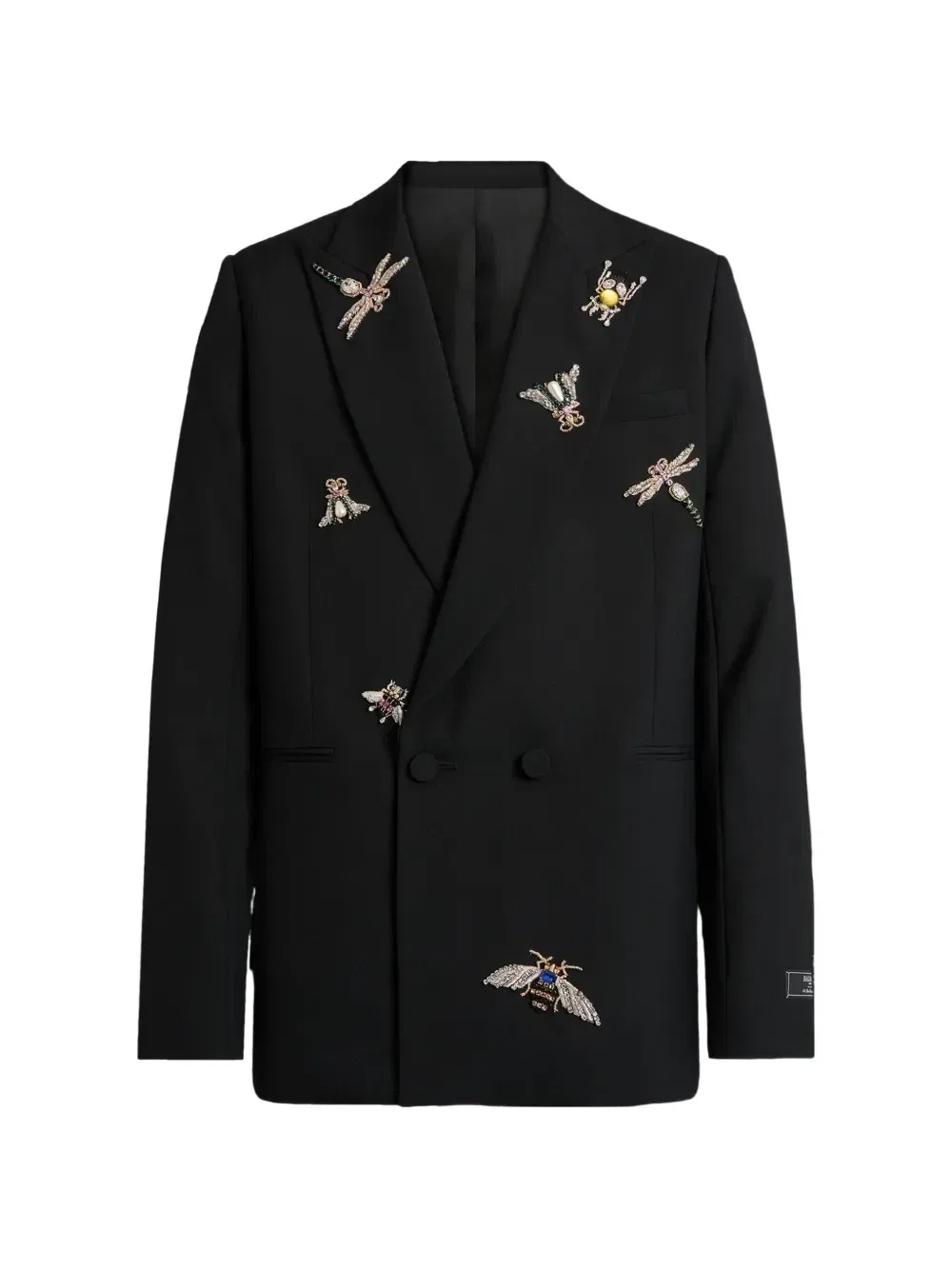 Куртка Balmain Insect с вышивкой, черный