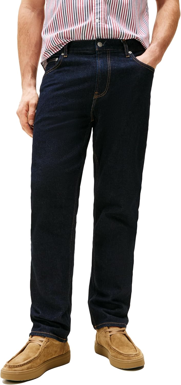 

Джинсы Tommy Hilfiger Straight Fit Stretch для мужчин, Rinse