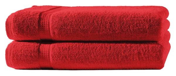 

2 шт Набор полотенец One-Home Frottee 50x100 cm, 50x2x100 см, красный