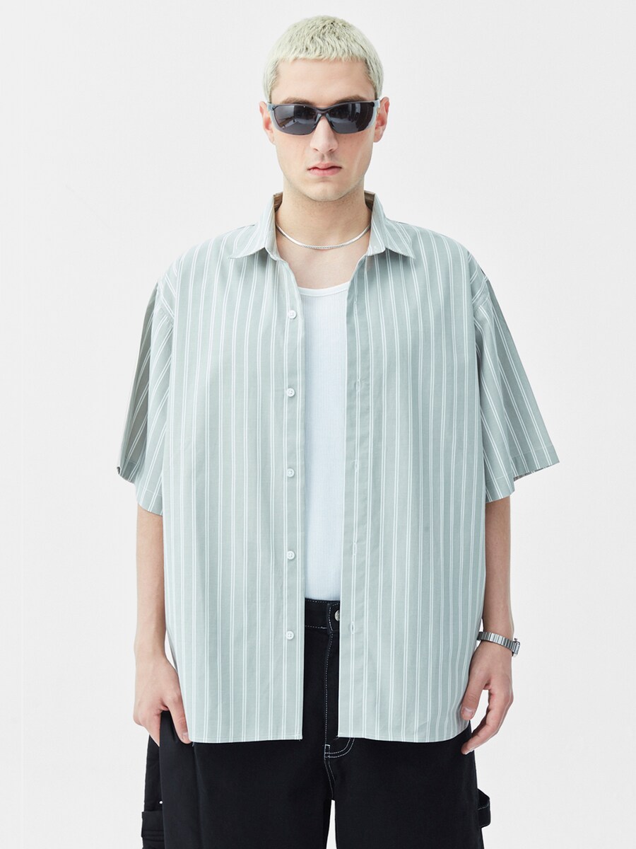 

Рубашка на пуговицах Comfort fit VAMOS CLO, серый/серебристо-серый