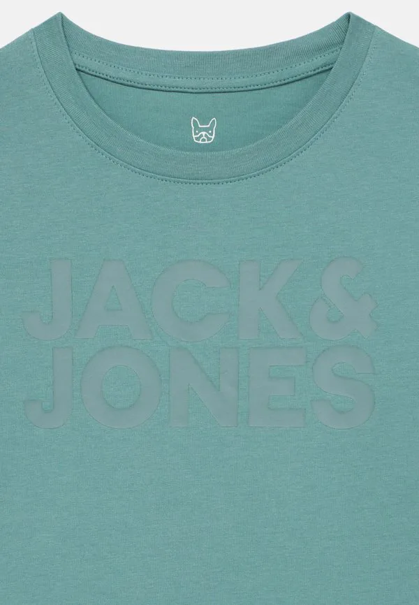 Футболка с логотипом jjecorp, футболка с круглым вырезом и принтом noos. Jack & Jones Junior, Mineral Blue — фото 3