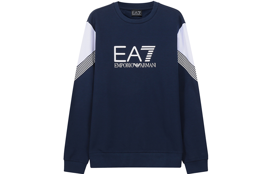 

Свитер EA7 мужской морской синий белый EMPORIO ARMANI