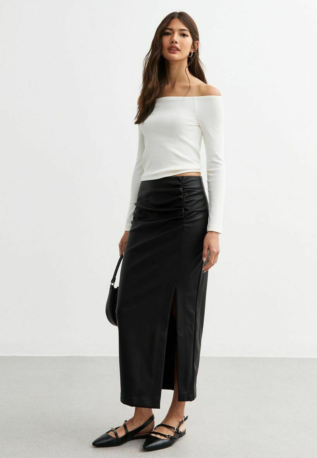 

Юбка-карандаш RUCHED MIDI New Look, черный
