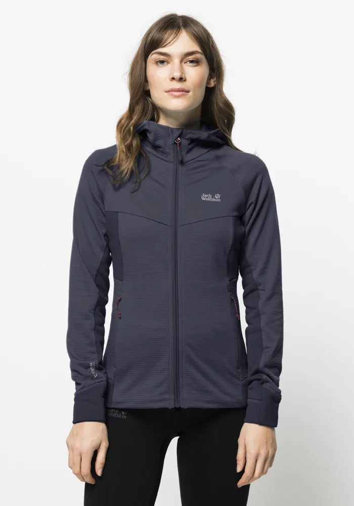 

Флисовая куртка Jack Wolfskin с капюшоном "HYDRO GRID FLEECE W", с капюшоном, цвет Graphite