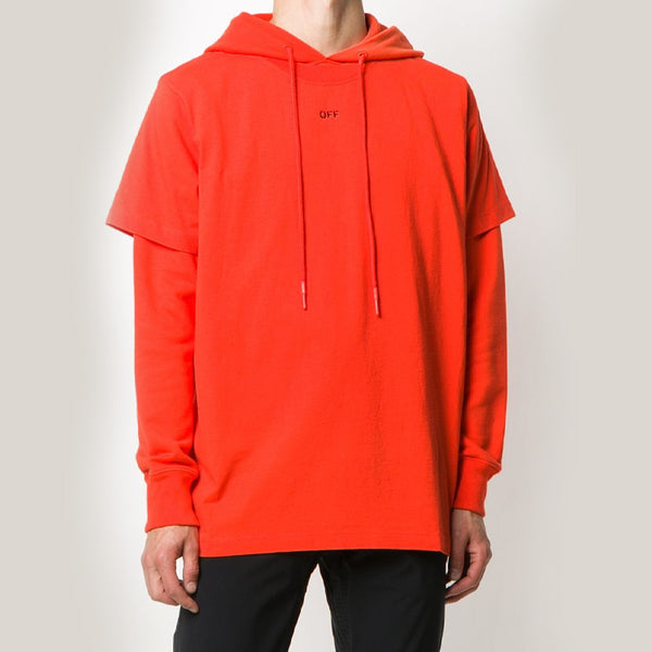 Толстовка men's arrow logo orange red Off-White, красный — фото 2