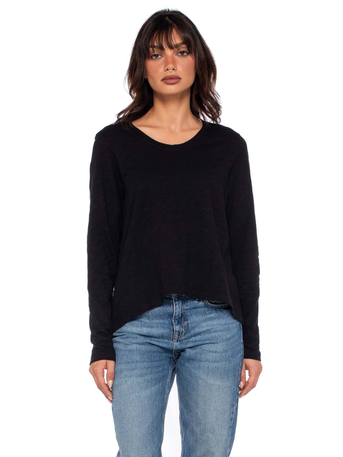 

Детская удлиненная футболка Boyfriend Wilt, черный