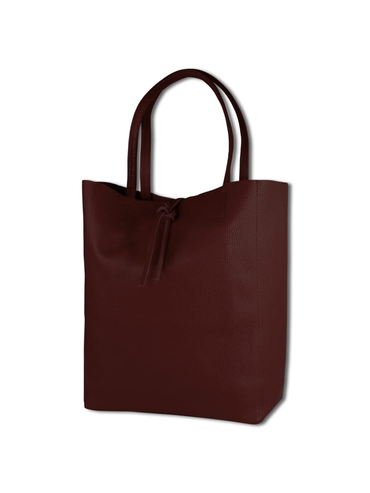 

Наплечная сумка Toscanto Shopper, Schultertasche Leder rot, bordeaux ca. 30cm