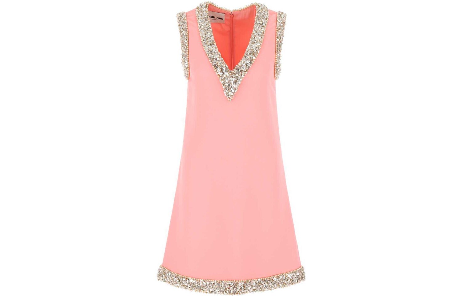

Платье без рукавов женское розовое Miu Miu
