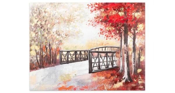 

Картина KUNSTLOFT handgemalt Leuchtender Herbsttag цвет beige/rot