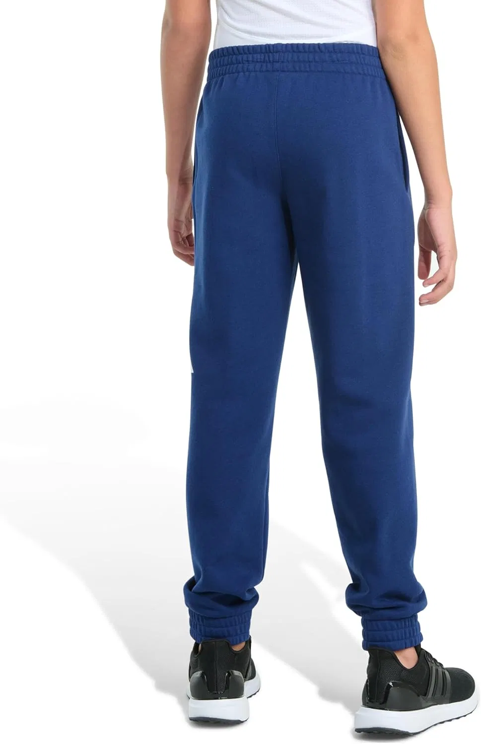 Детские флисовые спортивные брюки Adidas с большим логотипом, Dark Blue Adi — фото 4