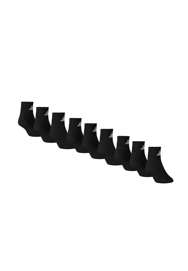 Унисекс тонкие легкие спортивные носки до щиколотки, упаковка из 9 пар. Adidas Performance, Black — фото 2
