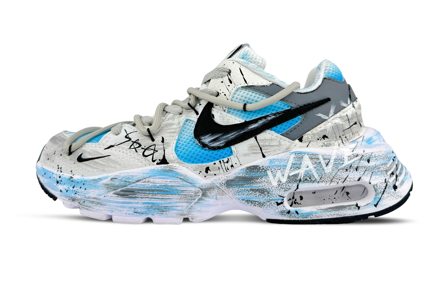 

Кроссовки Air Max Fusion для бега мужские с низким верхом, синие/серые Nike