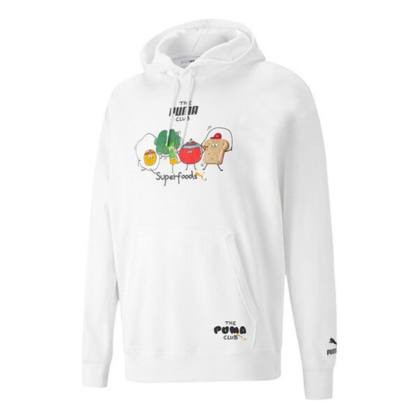 

Толстовка PUMA Club Graphic Living Series Funny Printing Knit Sports White, белый