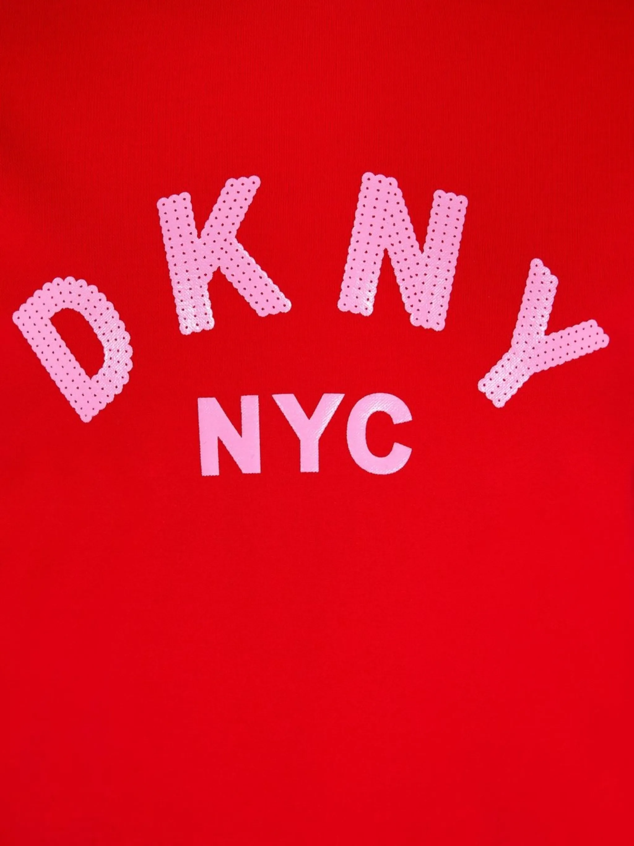 Платье с капюшоном и пайетками Dkny Kids, красный — фото 3