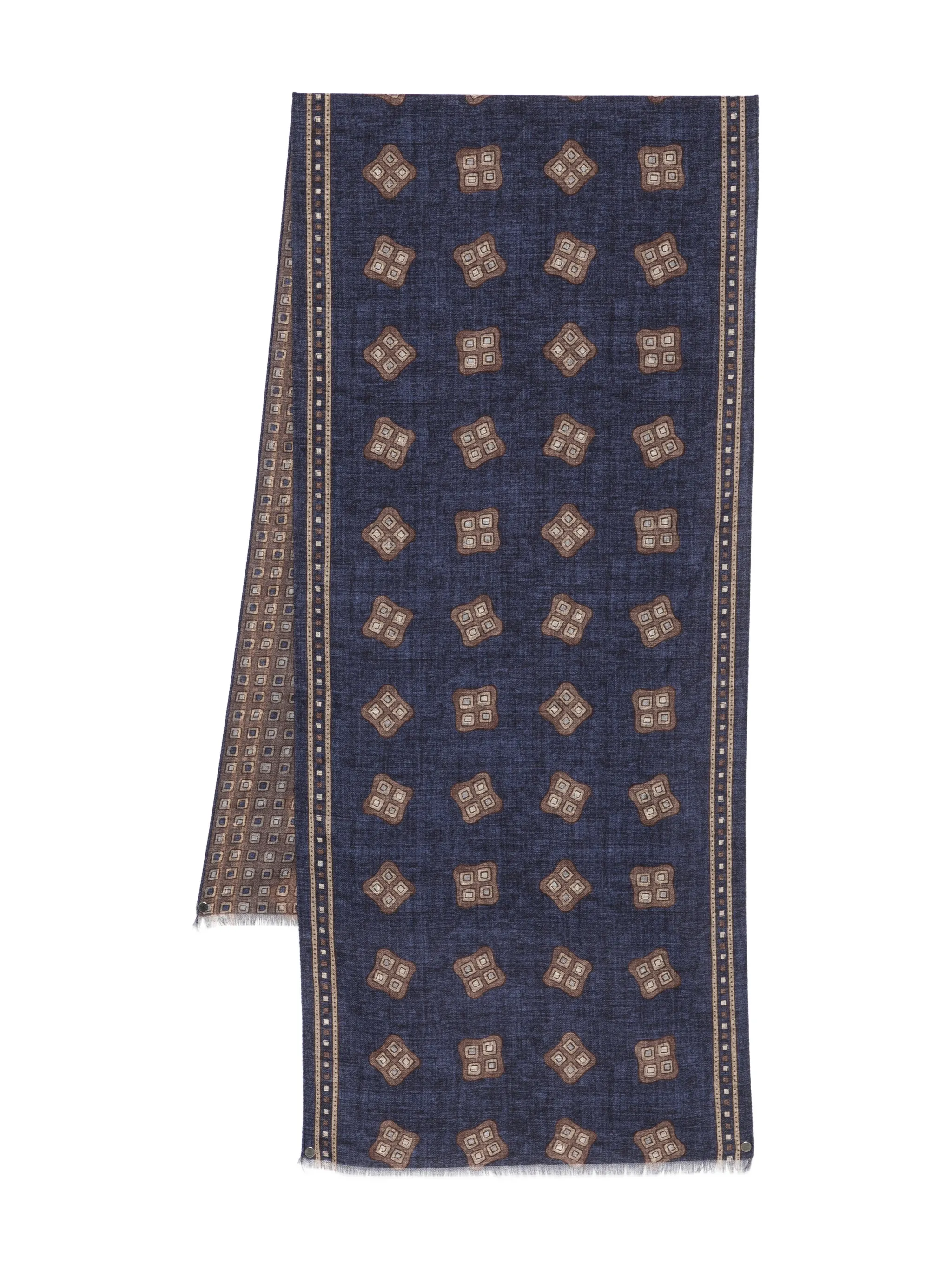 

Шарф с узором Dell'Oglio, синий