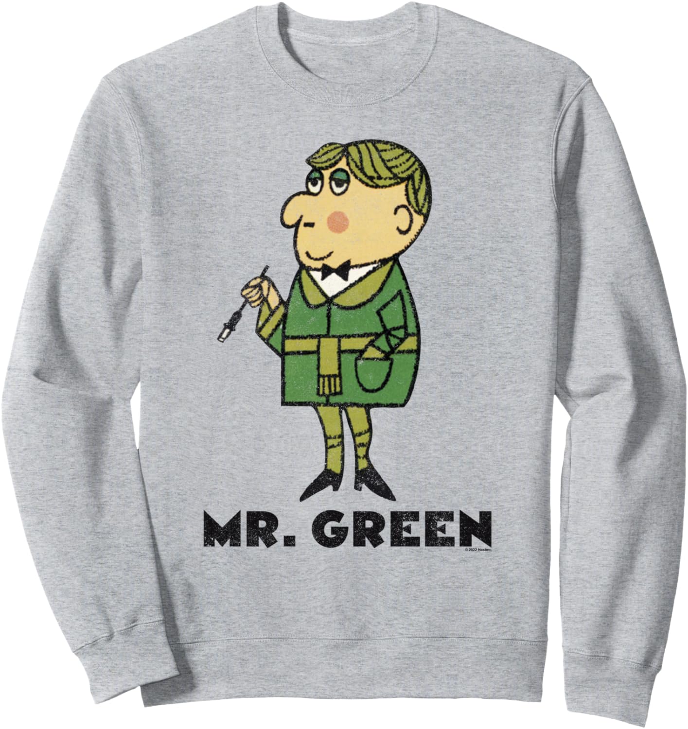 

Толстовка Clue Retro с портретом мистера Грина, серая, Серый, Толстовка Clue Retro с портретом мистера Грина, серая