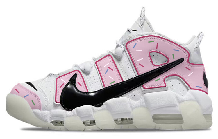 

Кроссовки Nike Air More Uptempo Vintage Basketball Shoes Unisex Mid-top Chalk White, розовый