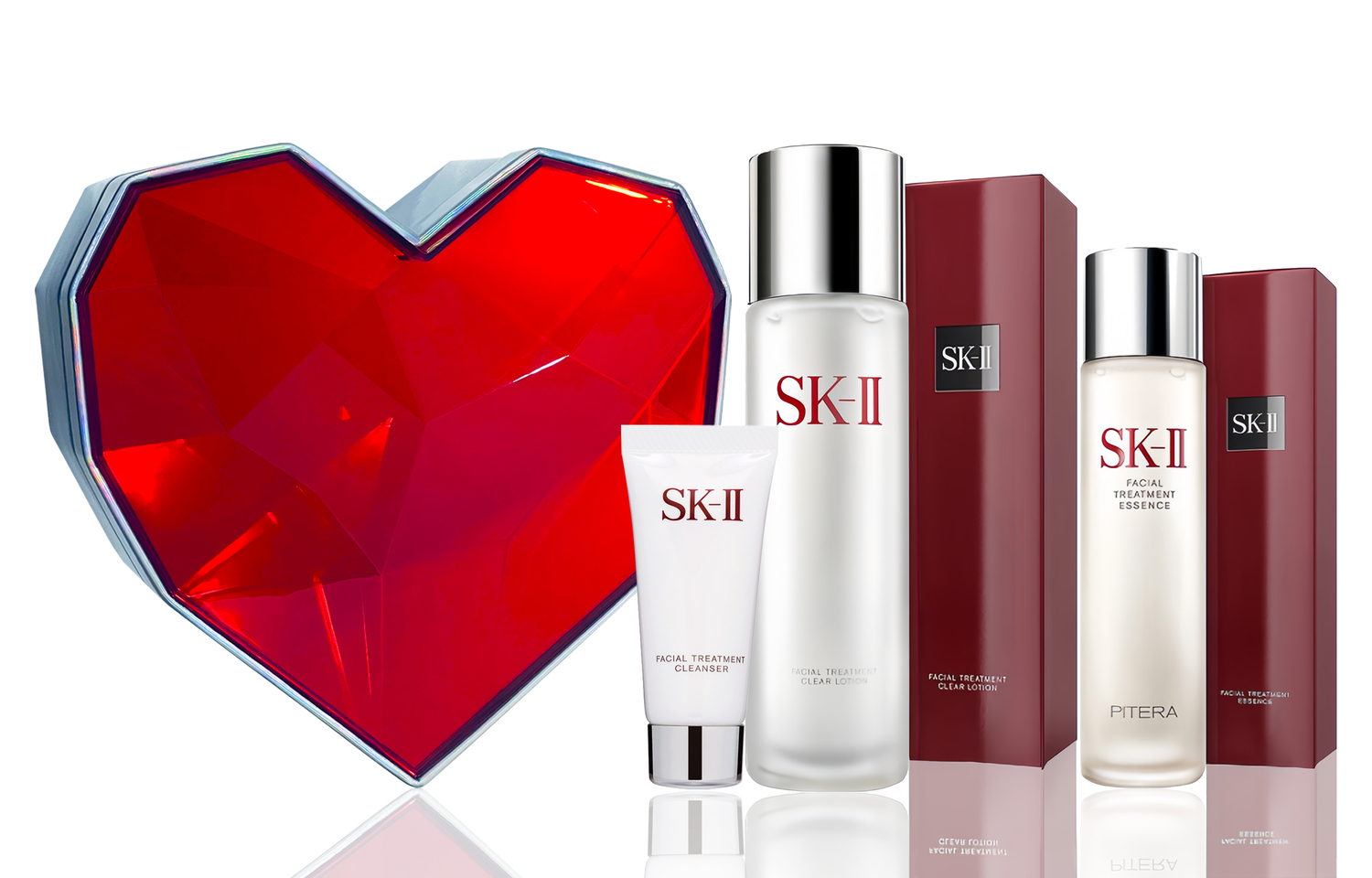 

SK II Qingyinglu наборы для ухода за кожей Unisex SK-II, clear lotion 230ml + fairy water 75ml + cleansing 20g + bang rush heartbeat