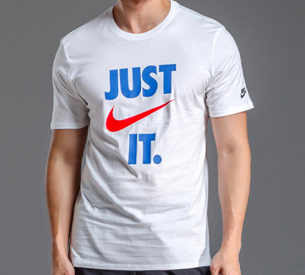 Футболка спортивная одежда как спортивная одежда lucky tee мужчины Nike, белый — фото 3