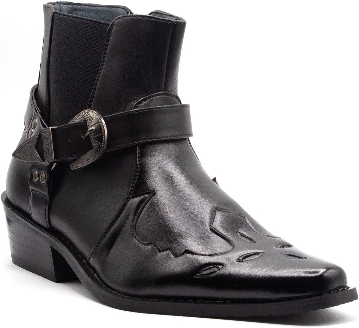 

Мужские высокие ковбойские сапоги Jazam 40126 с кожаной подкладкой в западном стиле Jazame, черный