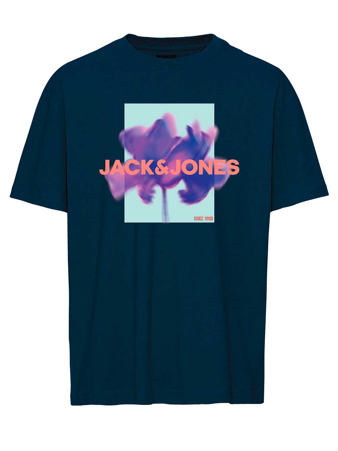 

Футболка Jack & Jones JCOFLORALS TEE SS CREW NECK FST, синий