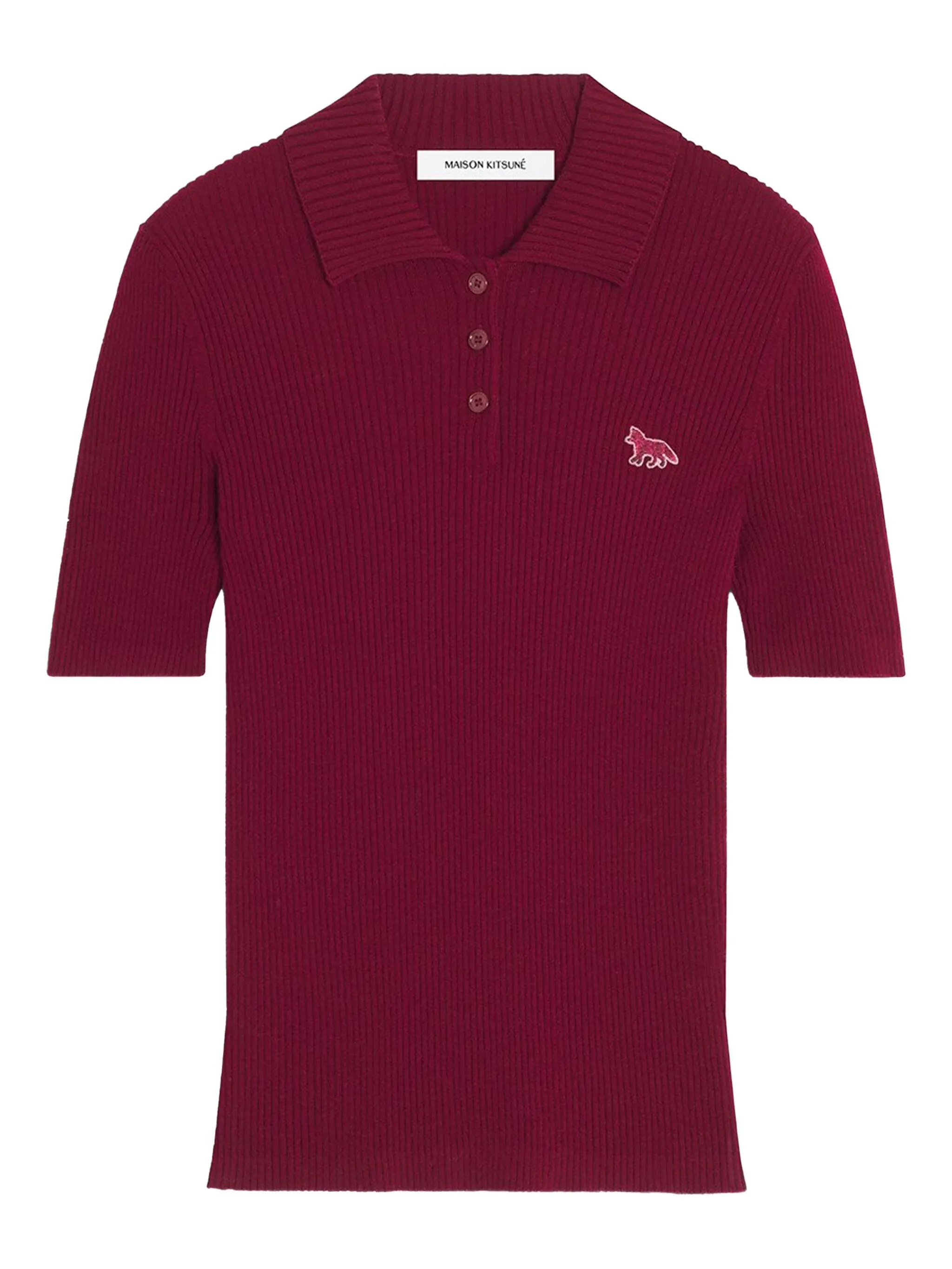 

Топ с логотипом Fox Maison Kitsuné, красный