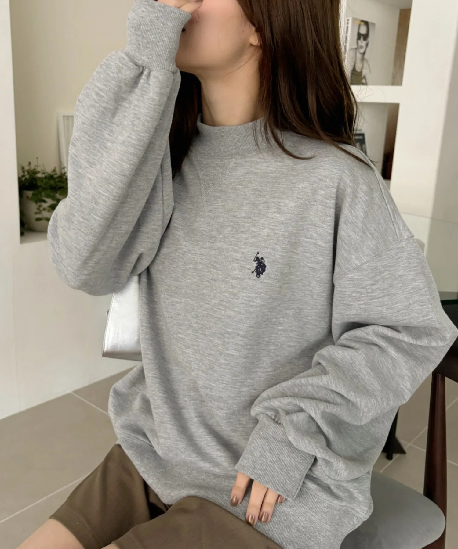 Ada. Эксклюзив // US POLO ASSN Толстовка оверсайз из флиса с высоким воротником — фото 4