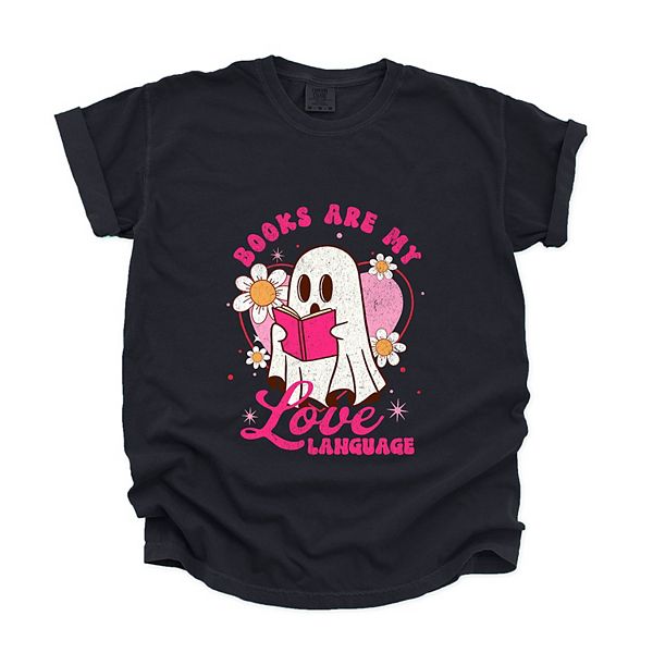 

Футболка с принтом Books are my love language ghost Simply Sage Market, Black, Черный, Футболка с принтом Books are my love language ghost Simply Sage Market, Black