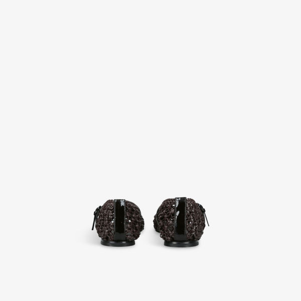 Балетки Dear Frances Balla weave из кожи, винный — фото 4
