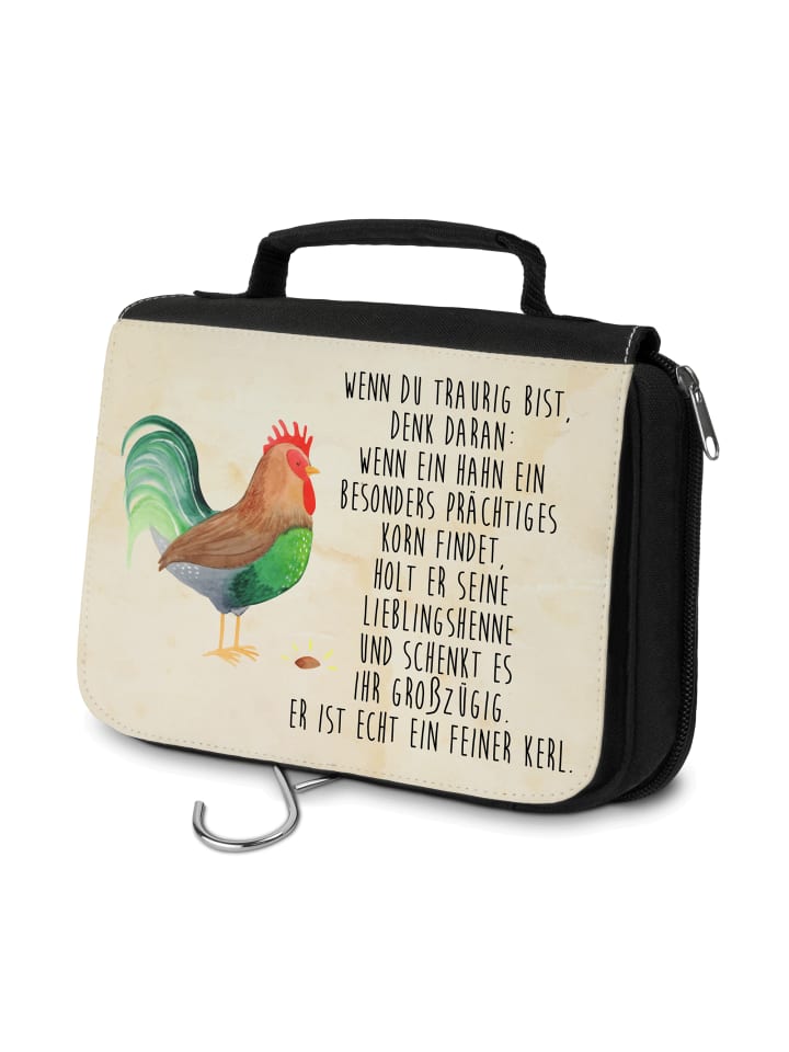 

Mr. & Mrs. Panda Косметичка в винтажном стиле с изображением петуха, кукурузного шнапса и надписью