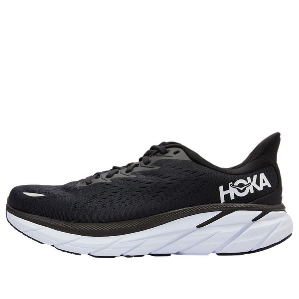 

Кроссовки clifton 8 2e wide 'black white' Hoka One One, черный