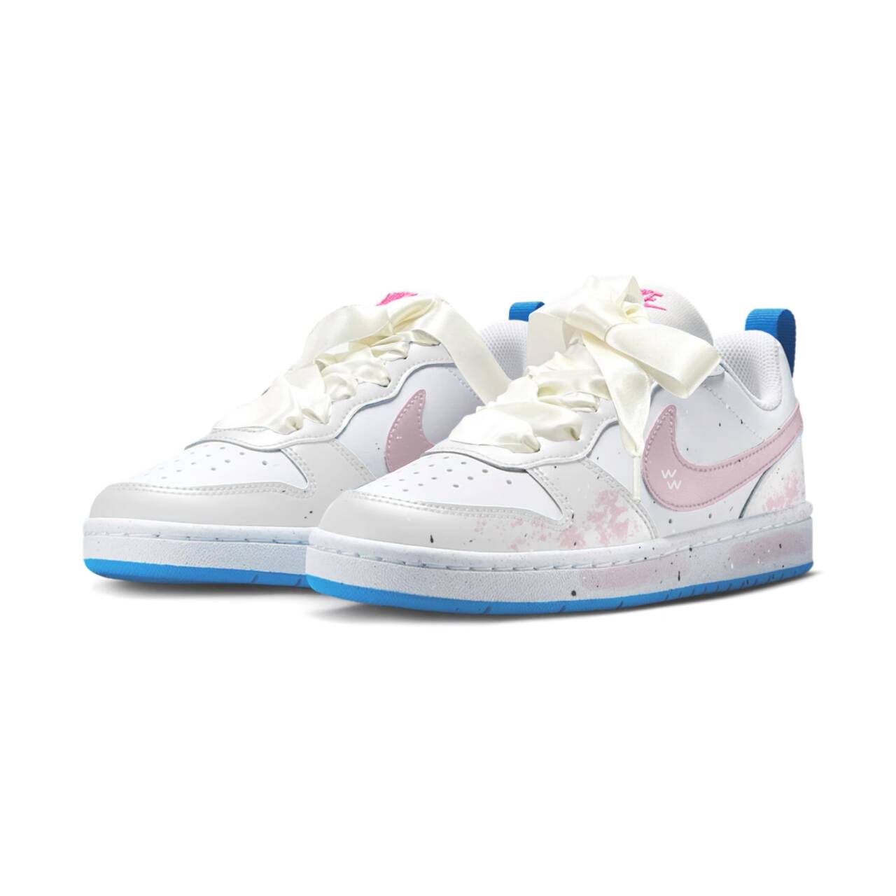 Nike Детские низкие скейтбордистские кроссовки Court Borough из синтетической кожи, нескользящие и износостойкие, светло-фиолетовые — фото 4