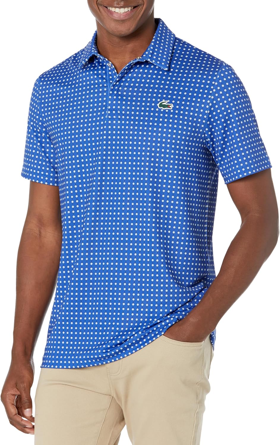 

Lacoste мужская поло для гольфа Regular Fit с защитой от ультрафиолета, Cobalt/Flour, Синий, Lacoste мужская поло для гольфа Regular Fit с защитой от ультрафиолета, Cobalt/Flour