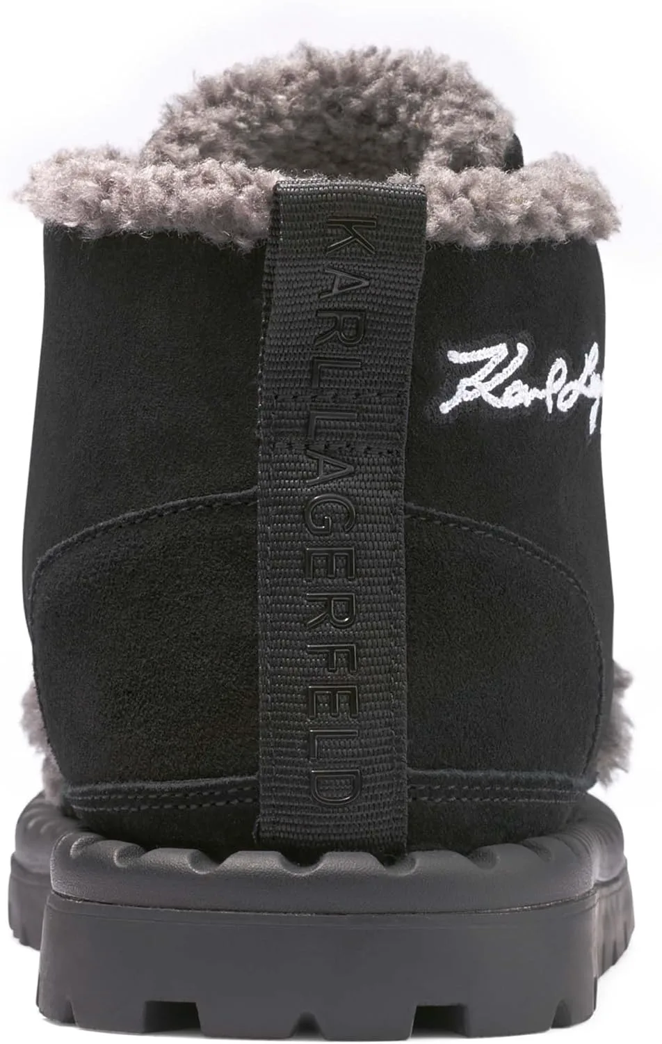 Мужские ботинки KARL LAGERFELD Chukka из замши с подкладкой из искусственной овчины, черный — фото 4