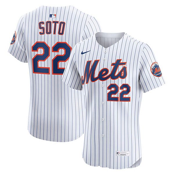 

Мужская белая домашняя элитная футболка New York Mets Хуана Сото Nike
