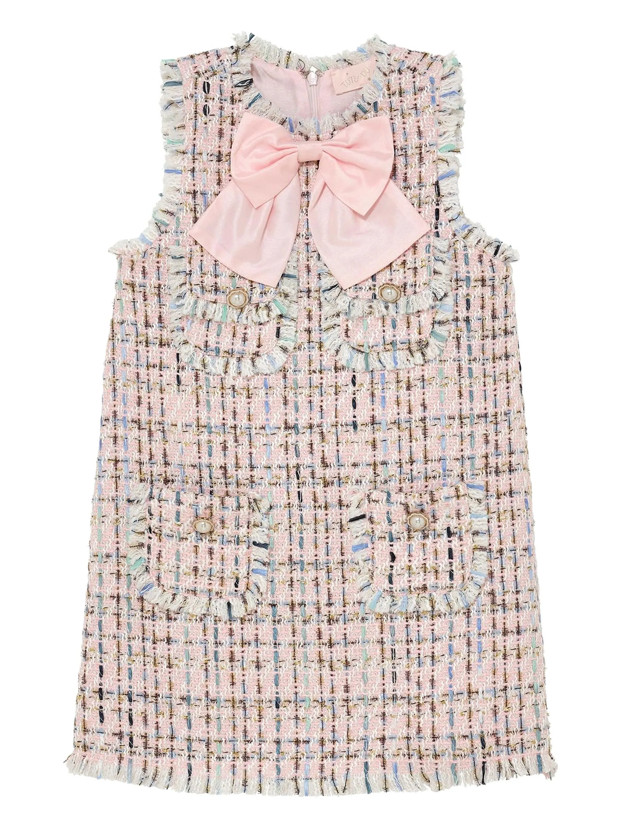 

Твидовое платье Texas HoldEm с бантом Tutu Du Monde, розовый