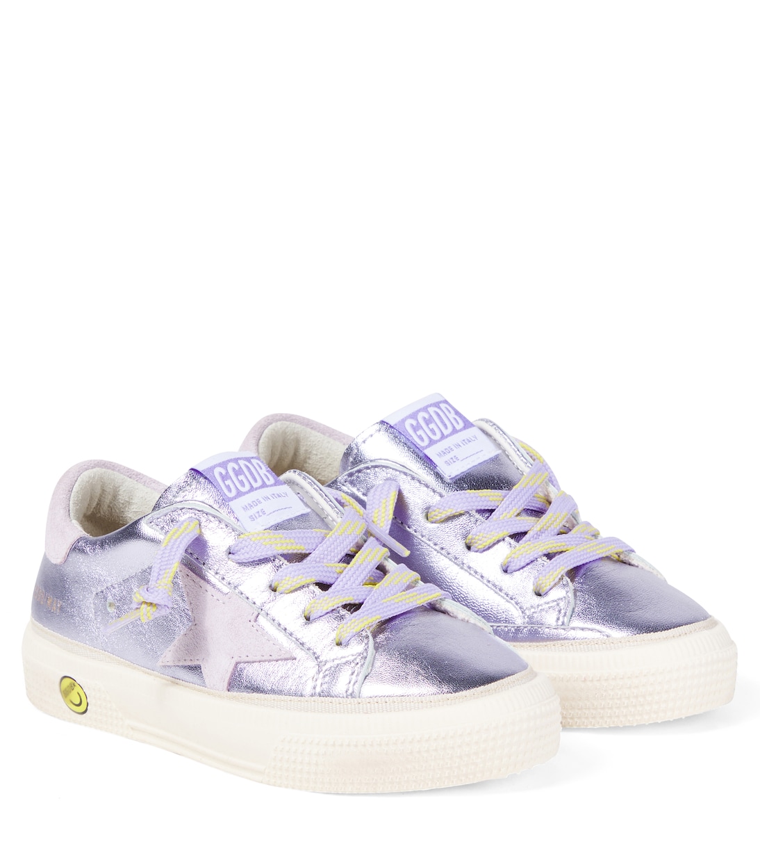 

Май металлик кожаные кроссовки Golden Goose Kids, Lilla