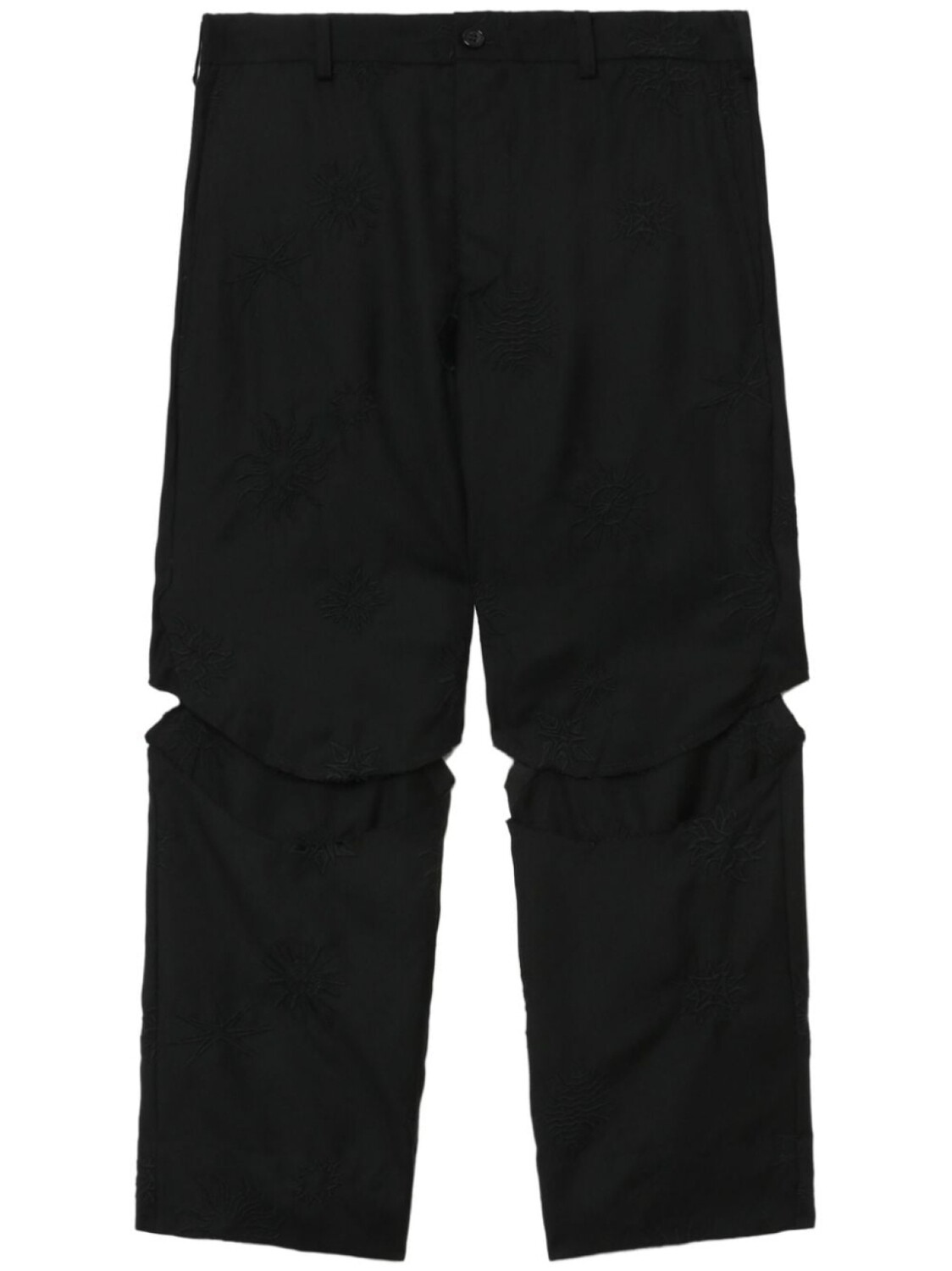 

Black Comme Des Garçons укороченные брюки с вырезами, черный