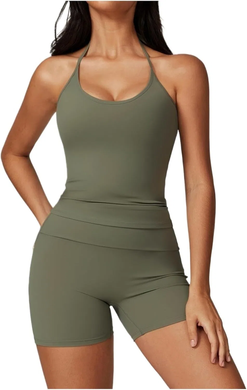 Спортивный топ для фитнеса и йоги, Generic, Dark Green 4, 2 шт.